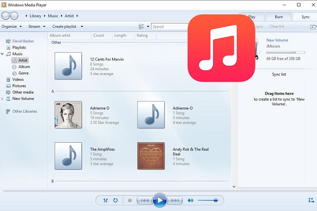 apple music on windows media player